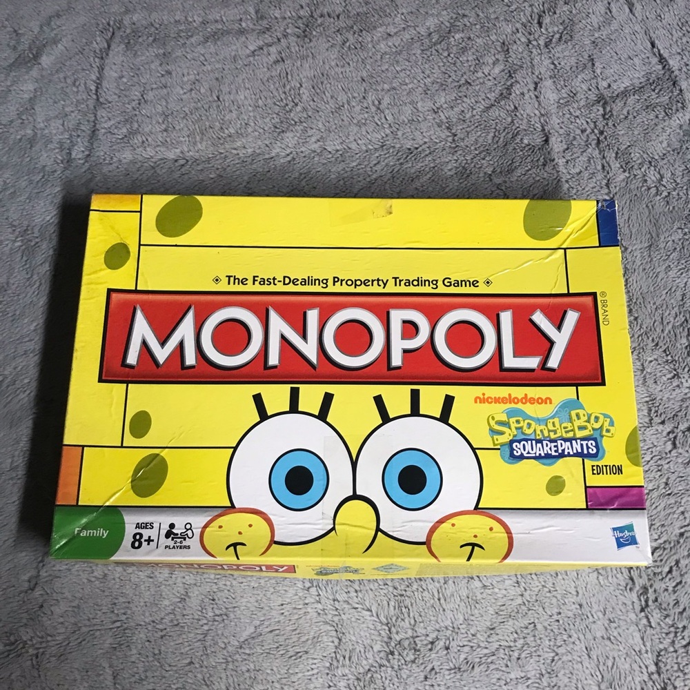 Monopoly SpongeBob SquarePants Edition Board Game - not sure if complete